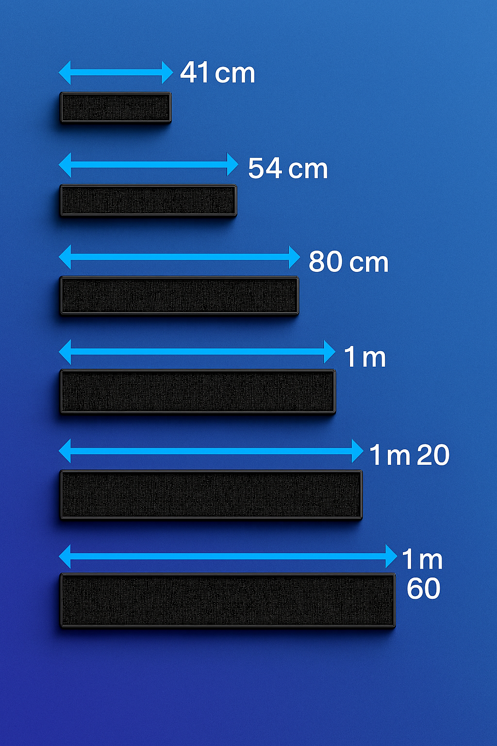 comparatif visuel des dimensions des girouettes